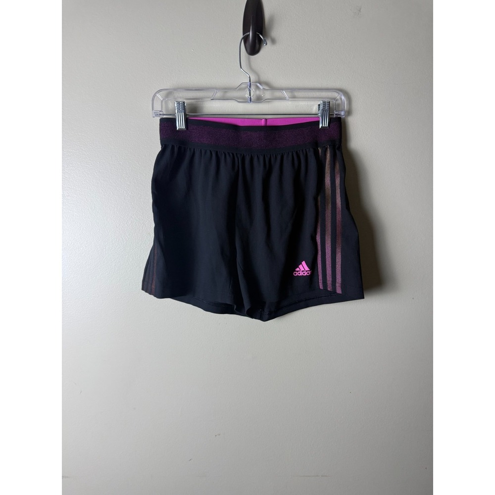 Adidas Aeroready Shorts Womens S Multicolor Striped Running Stretch Athletic